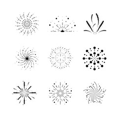 set fireworks celebration scene