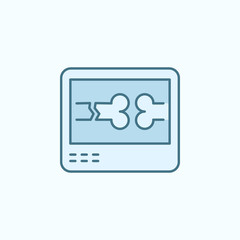 Fototapeta premium Joint of leg bones field outline icon. Element of medicine physiotherapy of legs icon. Thin line icon for website design and development, app development. Premium icon