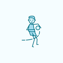 goalkeeper catches ball field outline icon. Element of soccer player icon. Thin line icon for website design and development, app development. Premium icon