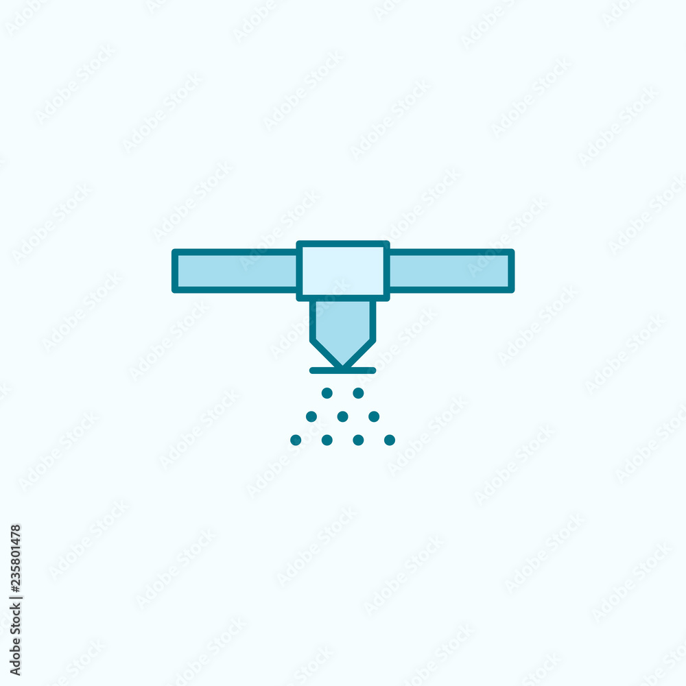 Poster fire sprinkler field outline icon. element of drip watering icon. thin line icon for website design 