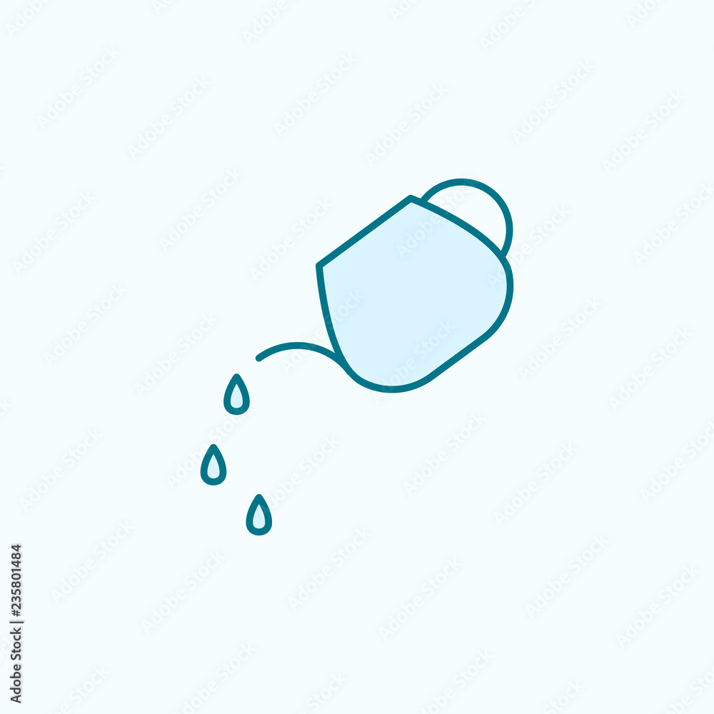 Aufkleber watering can field outline icon. element of drip watering icon. thin line icon for website design an