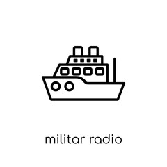 Obraz premium Militar Radio icon from Army collection.