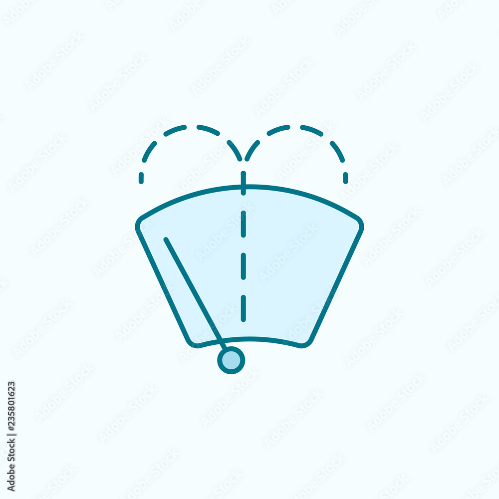 Aufkleber window washer field outline icon. element of drip watering icon. thin line icon for website design a