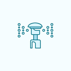 plant sprinkler field outline icon. Element of drip watering icon. Thin line icon for website design and development, app development. Premium icon