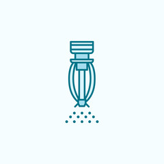 fire sprinkler field outline icon. Element of drip watering icon. Thin line icon for website design and development, app development. Premium icon