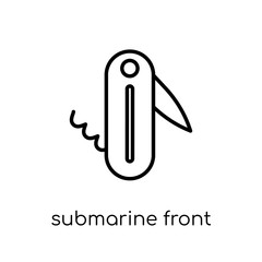 Submarine Front View icon from Army collection.