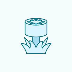 lawn sprinkler field outline icon. Element of drip watering icon. Thin line icon for website design and development, app development. Premium icon