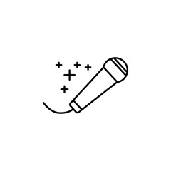 microphone icon. Element of new year oarty outline icon. Thin line icon for website design and development, app development. Premium icon
