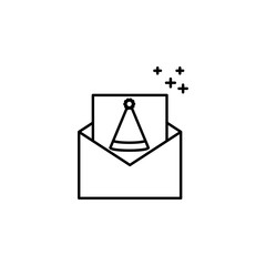 greeting card icon. Element of new year oarty outline icon. Thin line icon for website design and development, app development. Premium icon