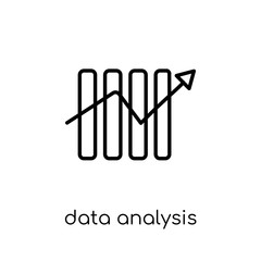 Data analysis icon. Trendy modern flat linear vector Data analys