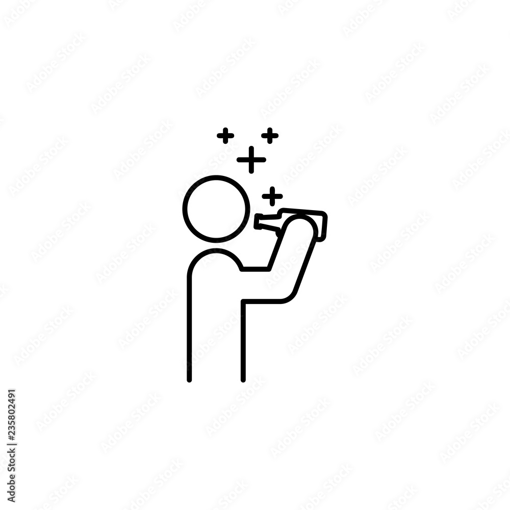 Aufkleber to be drunk icon. element of new year oarty outline icon. thin line icon for website design and deve