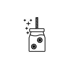 cocktail in a can icon. Element of new year oarty outline icon. Thin line icon for website design and development, app development. Premium icon