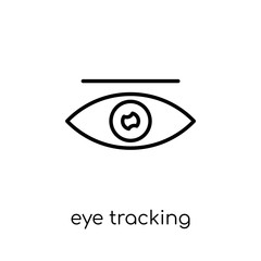 Eye tracking icon. Trendy modern flat linear vector Eye tracking