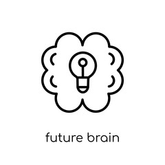 future Brain icon. Trendy modern flat linear vector future Brain