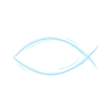 Christian fish symbol icon. Vector illustration design