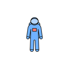 cosmonaut costume icon. Element of space outline color icon. Thin line icon for website design and development, app development. Premium icon