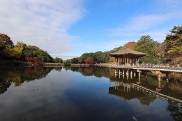 Fototapeta na wymiar 奈良公園　浮見堂