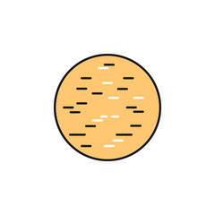 planet icon. Element of space outline color icon. Thin line icon for website design and development, app development. Premium icon