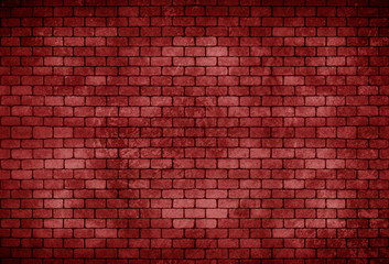 Fototapeta na wymiar Background of old vintage red brick wall