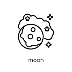 Blue Moon icon from Astronomy collection.