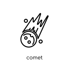 Comet icon from Astronomy collection.