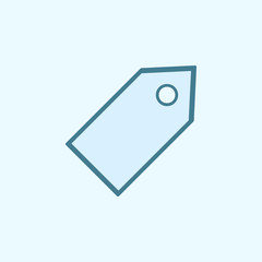tag field outline icon. Element of 2 color simple icon. Thin line icon for website design and development, app development. Premium icon