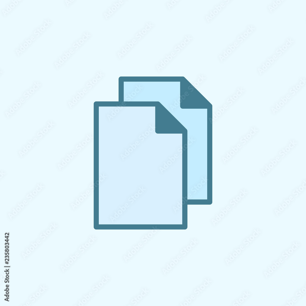 Poster two sheets field outline icon. Element of 2 color simple icon. Thin line icon for website design and development, app development. Premium icon