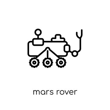 Mars Rover Icon From Astronomy Collection.