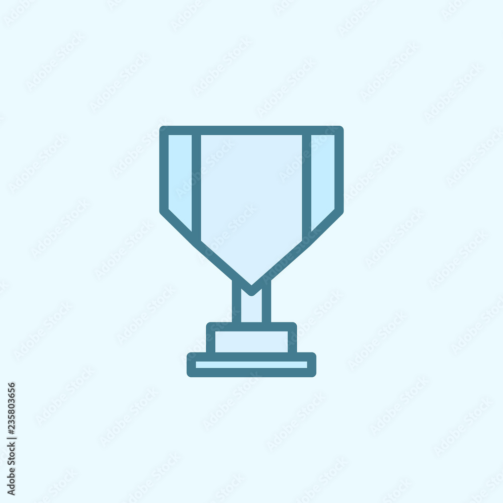 Aufkleber cup field outline icon. element of 2 color simple icon. thin line icon for website design and develo