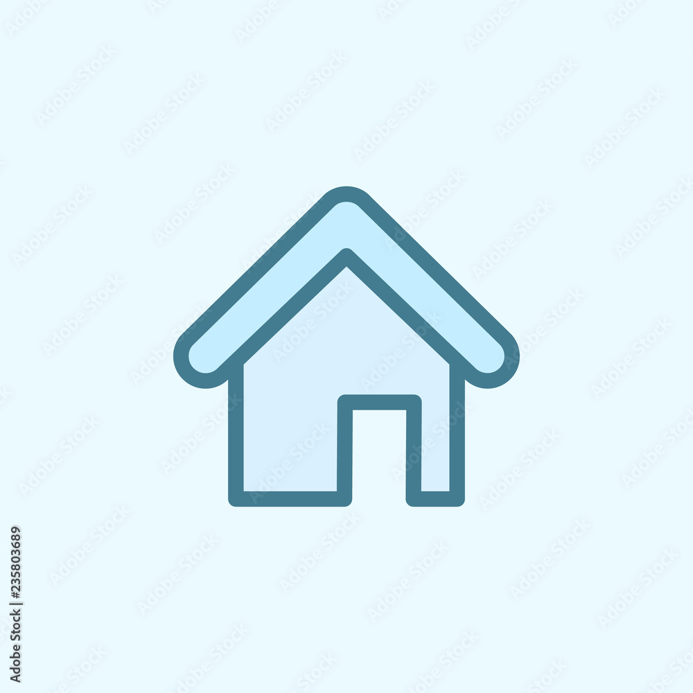 Poster house field outline icon. element of 2 color simple icon. thin line icon for website design and deve