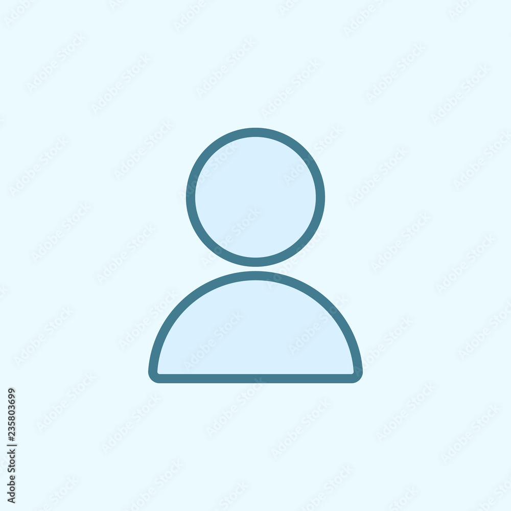 Poster human field outline icon. element of 2 color simple icon. thin line icon for website design and deve