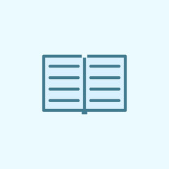 open notebook field outline icon. Element of 2 color simple icon. Thin line icon for website design and development, app development. Premium icon
