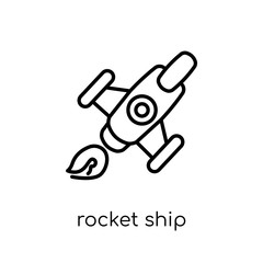 Rocket ship icon from Astronomy collection.