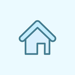 house field outline icon. Element of 2 color simple icon. Thin line icon for website design and development, app development. Premium icon