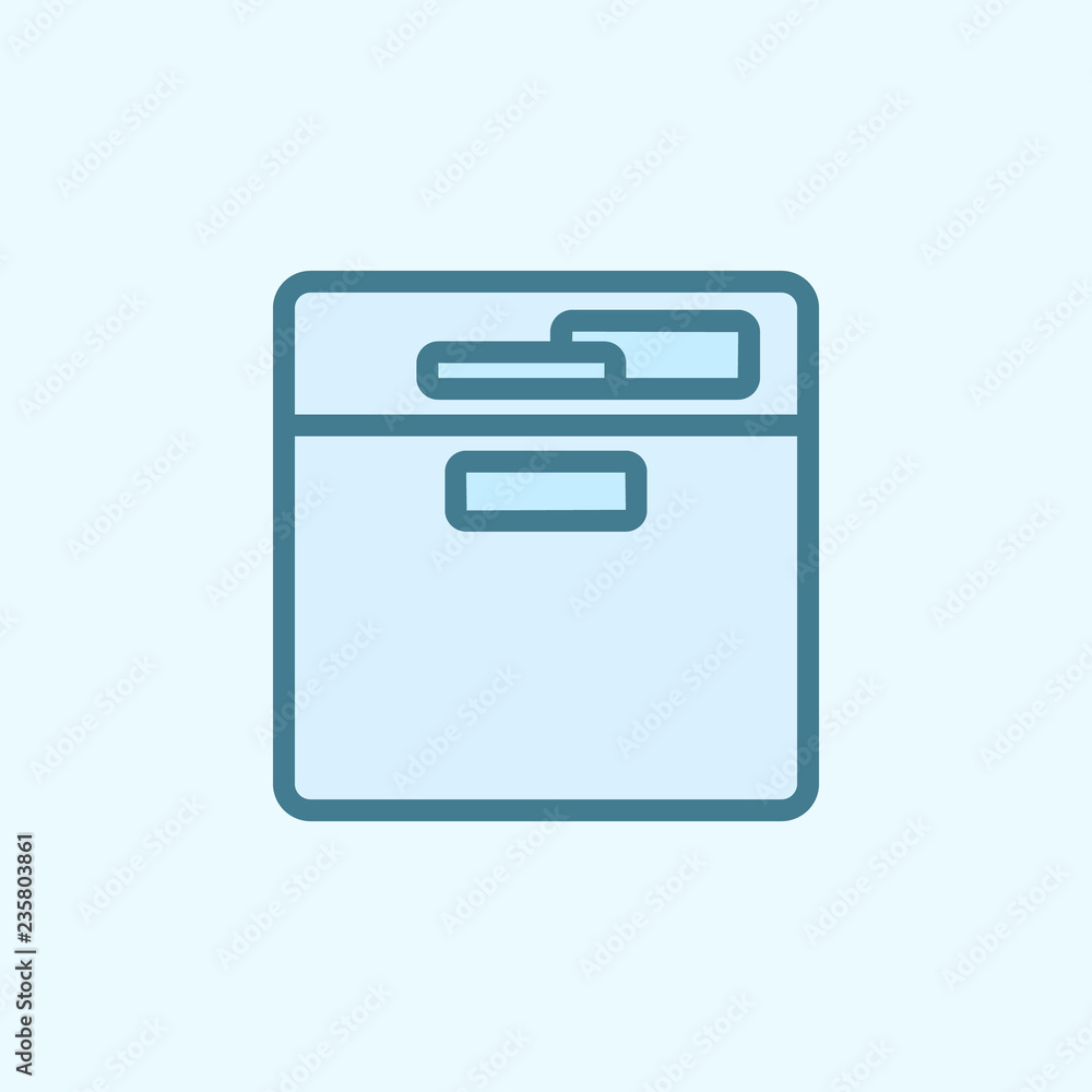 Aufkleber document shelf field outline icon. element of 2 color simple icon. thin line icon for website design
