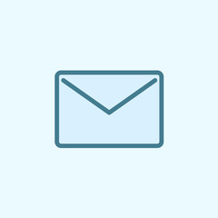 the envelope field outline icon. Element of 2 color simple icon. Thin line icon for website design and development, app development. Premium icon
