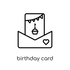 Birthday card icon from Birthday and Party collection.