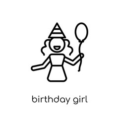 Birthday girl icon from Birthday and Party collection.