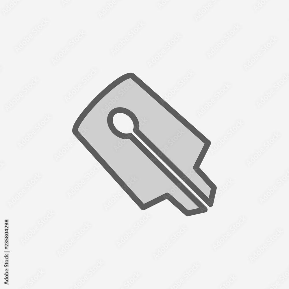 Poster ink pen pen field outline icon. Element of 2 color simple icon. Thin line icon for website design and development, app development. Premium icon