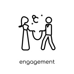 Engagement icon from Wedding and love collection.