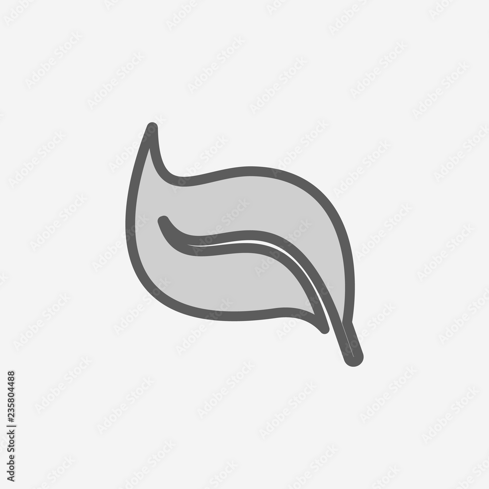Poster plant leaf field outline icon. element of 2 color simple icon. thin line icon for website design and