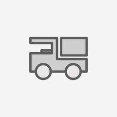 truck field outline icon. Element of 2 color simple icon. Thin line icon for website design and development, app development. Premium icon