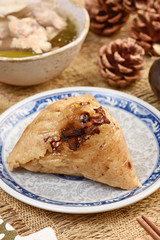 Chinese tradition food - steamed rice dumpling