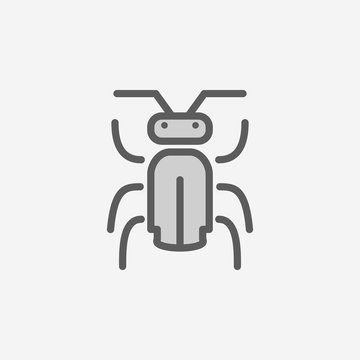 insect field outline icon. Element of 2 color simple icon. Thin line icon for website design and development, app development. Premium icon