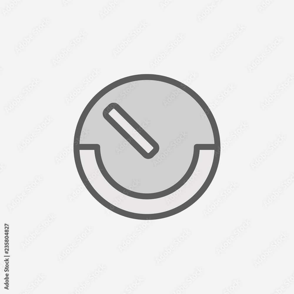 Poster speedometer field outline icon. element of 2 color simple icon. thin line icon for website design an
