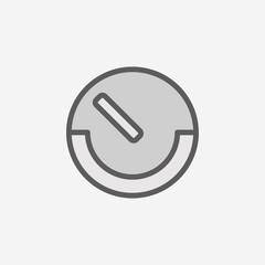 speedometer field outline icon. Element of 2 color simple icon. Thin line icon for website design and development, app development. Premium icon