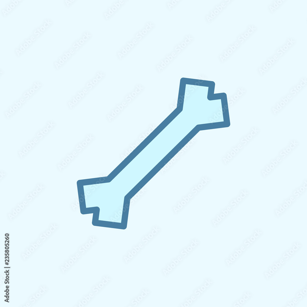 Poster bone field outline icon. element of 2 color simple icon. thin line icon for website design and devel