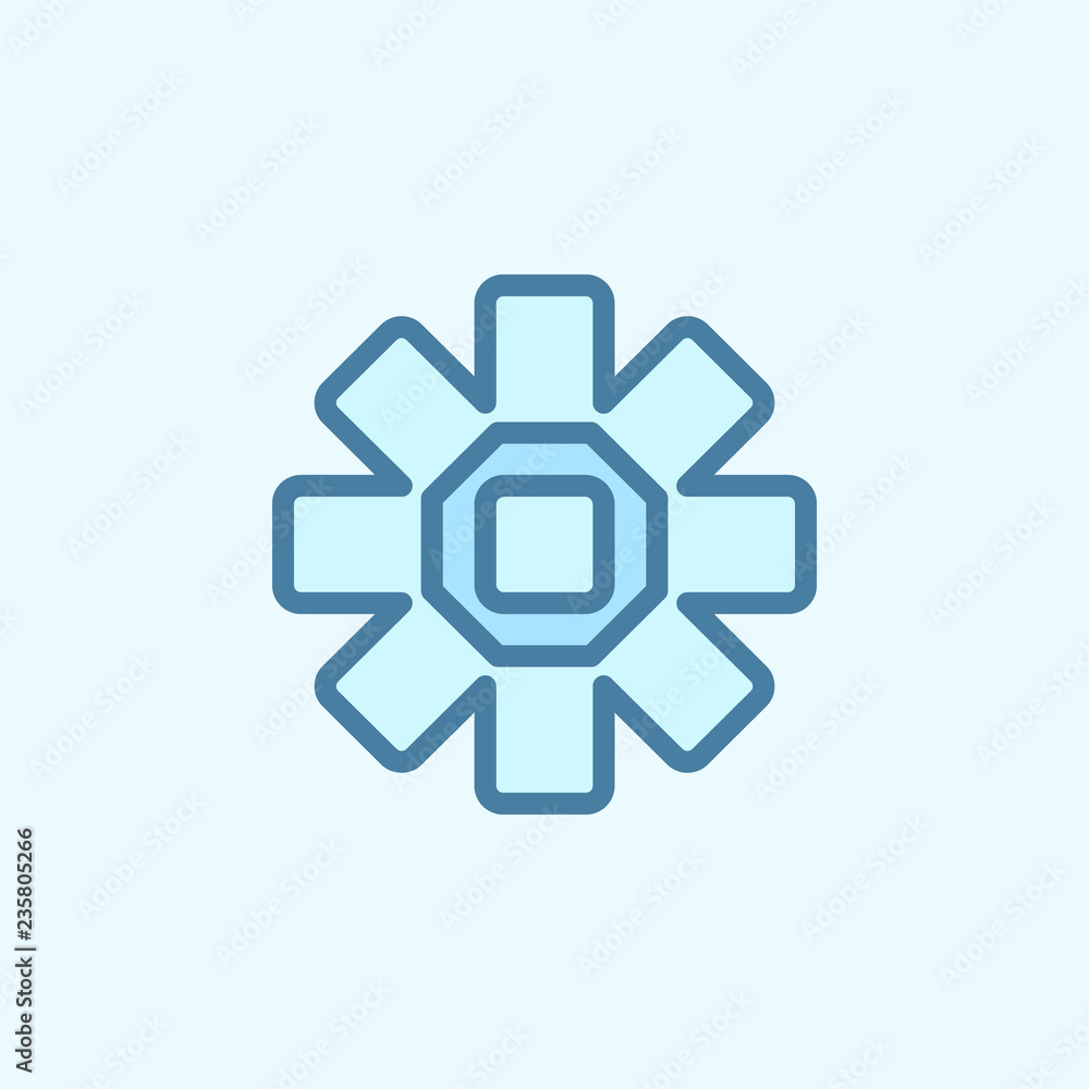 Poster gear field outline icon. element of 2 color simple icon. thin line icon for website design and devel
