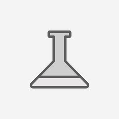 chemical tube field outline icon. Element of 2 color simple icon. Thin line icon for website design and development, app development. Premium icon