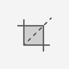 selection mark field outline icon. Element of 2 color simple icon. Thin line icon for website design and development, app development. Premium icon